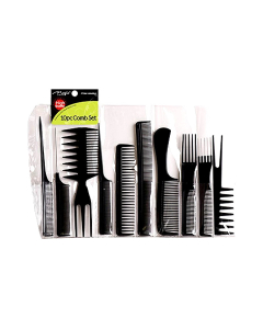 10 Piece Comb Set 24260 Black (1X12PCS)
