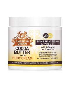 AMERICAN DREAM COCOA BUTTER CREAM 500ML LEMON WITH KOJIC ACID