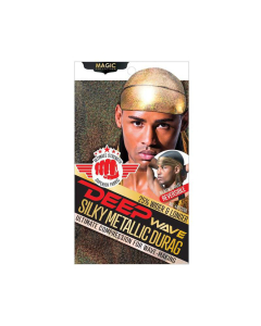 Deep Wave Silky Metallic Durag Gold 4802