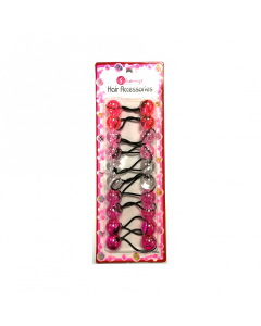 Hair Bobbles Clear Pink Mix S01-02M2 (1X24pcs)