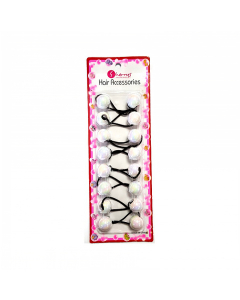 Hair Bobbles Pearl White S01-01AB (1X24pcs)