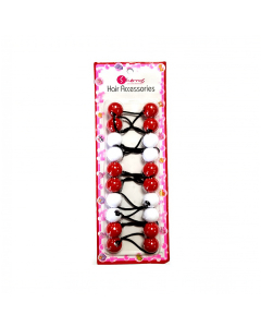 Hair Bobbles Red & White S01-10A (1X24PCS)