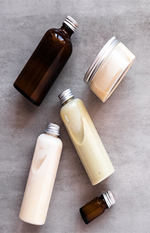 bottles, conditioner, oils, hair products